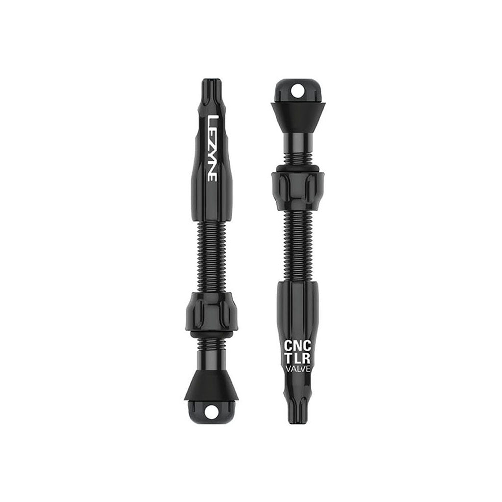 Lezyne CNC TLR Tubeless Valve Pro - Black 44mm (Pack Of 2)