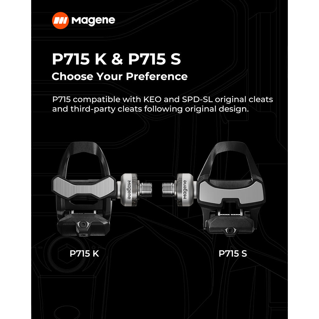 Magene P715 Power Meter Pedals (Black)