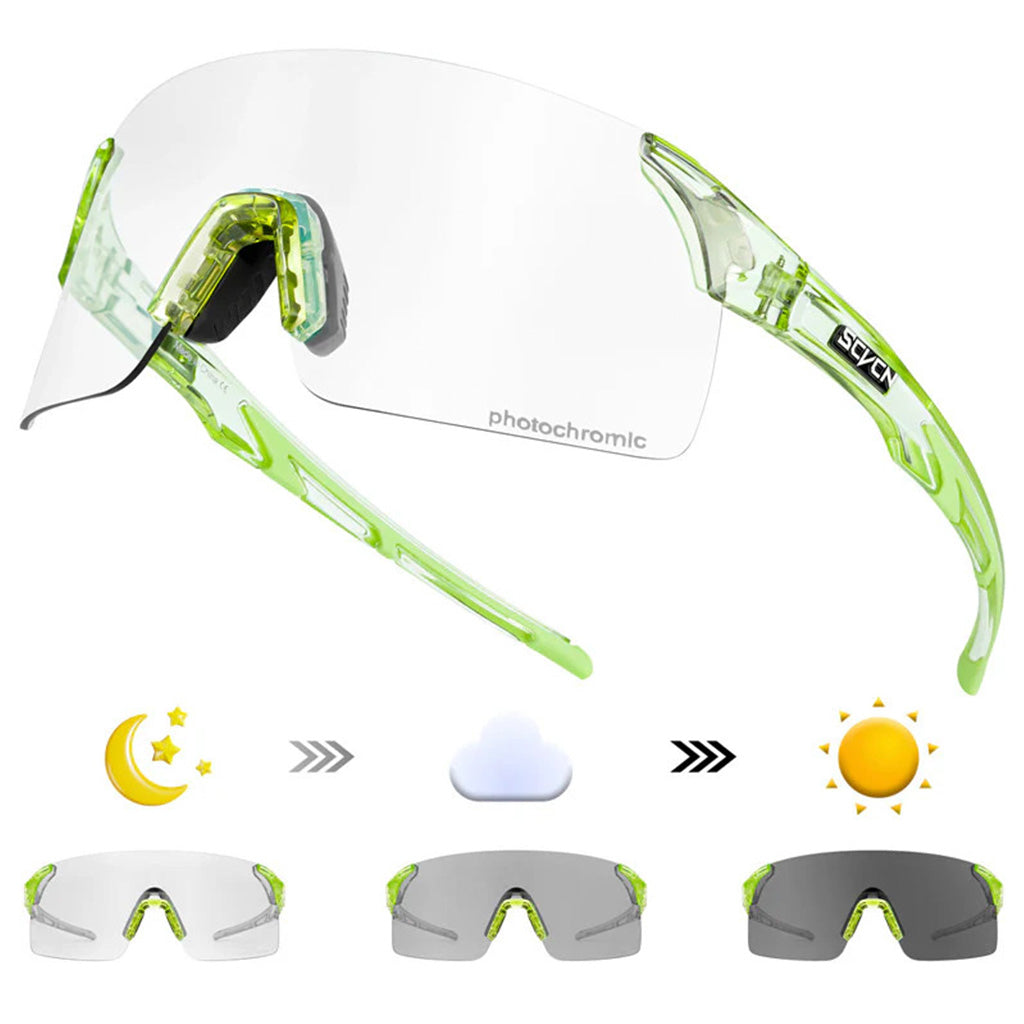 SCVCN X142 Photochromic Sunglasses (Black/Green)