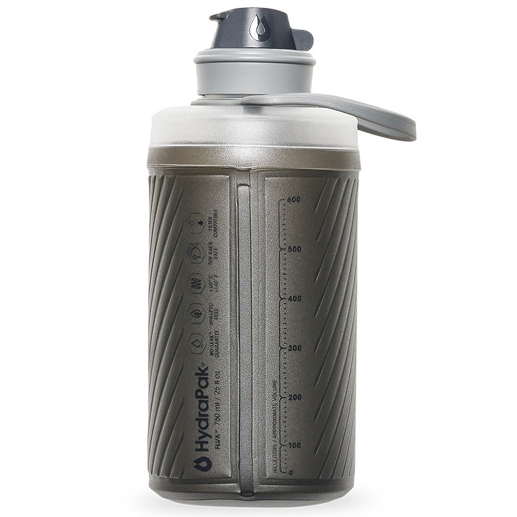 Hydrapak Flux Flexible Bottle-Mammoth Grey (750ml)