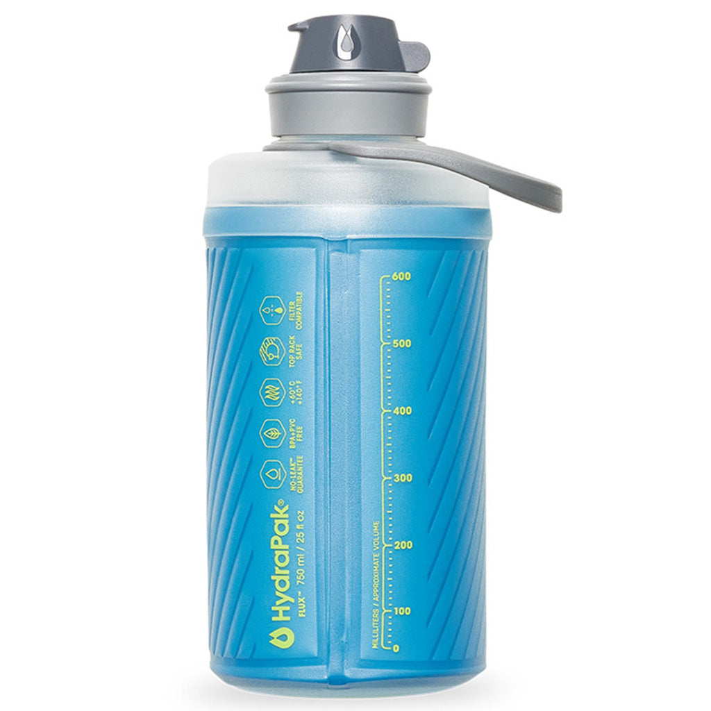 Hydrapak Flux Flexible Bottle-Tahoe Blue (750ml)