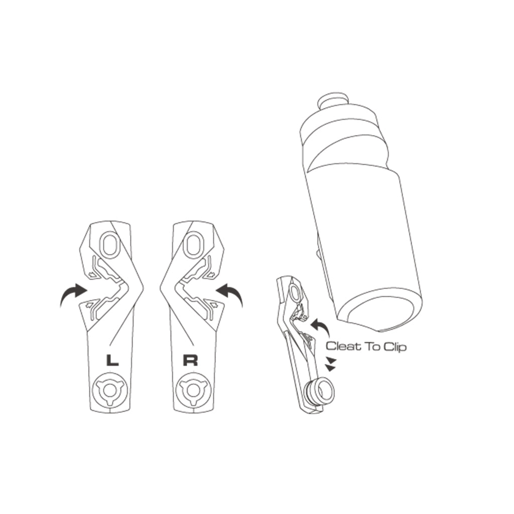 Birzman BottleCleat-Bottle With Bolts-Black (650ml)