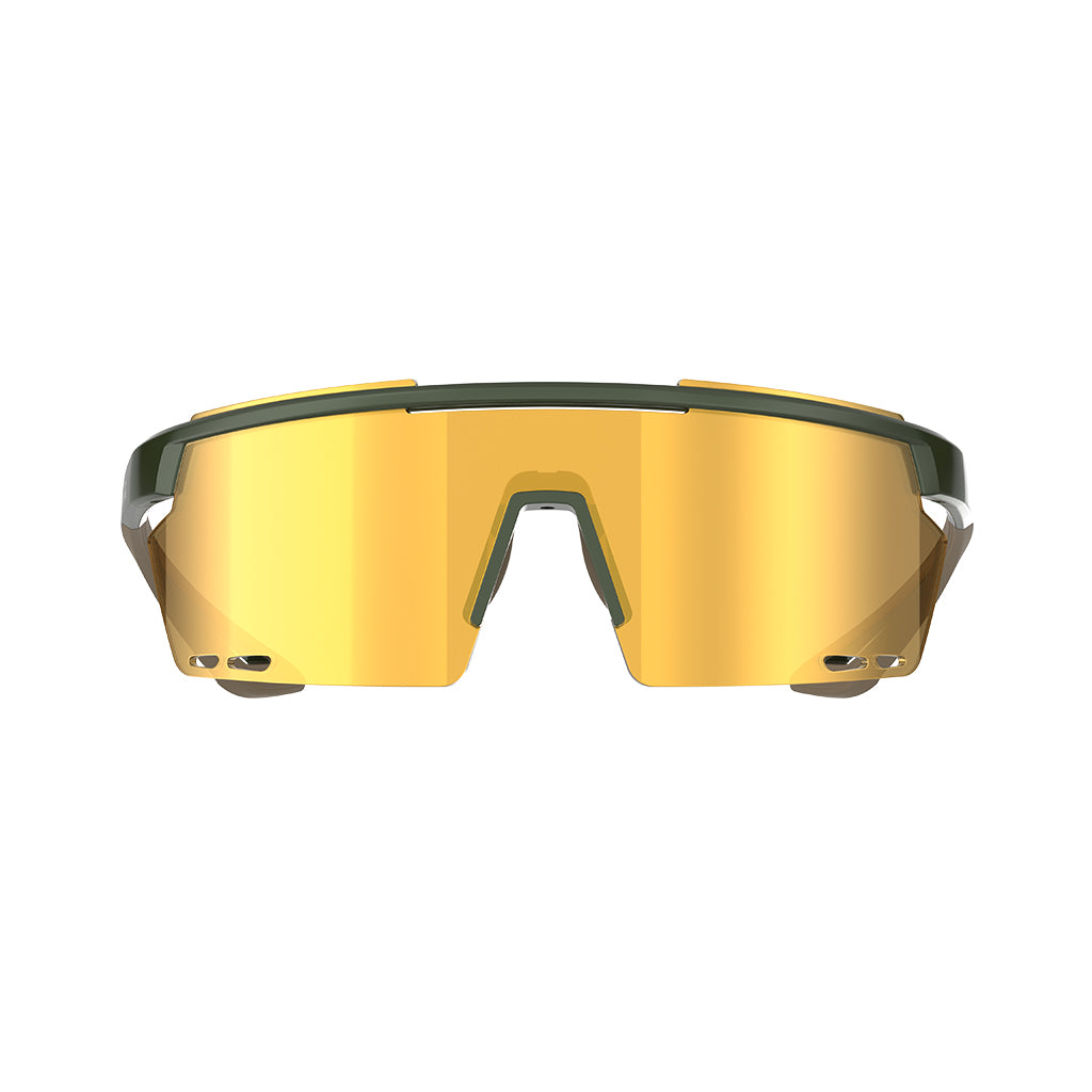 Magicshine Rouler Classic Sports Sunglasses (Green/Brown)