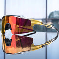 Kapvoe X75 Half Frame Sports Sunglasses (Red/Gold)