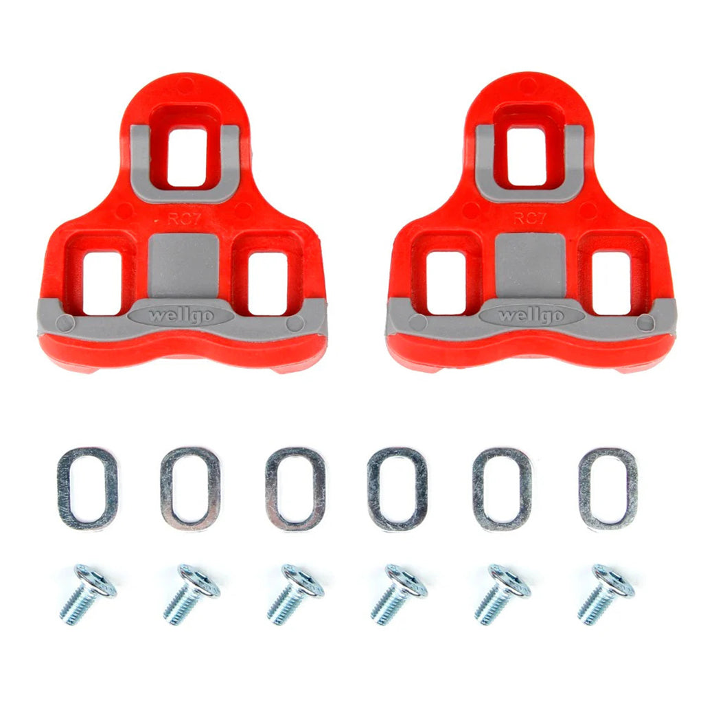 Wellgo RC-7B Cleat For Road Pedal (KEO Compatible) (Red/Grey)