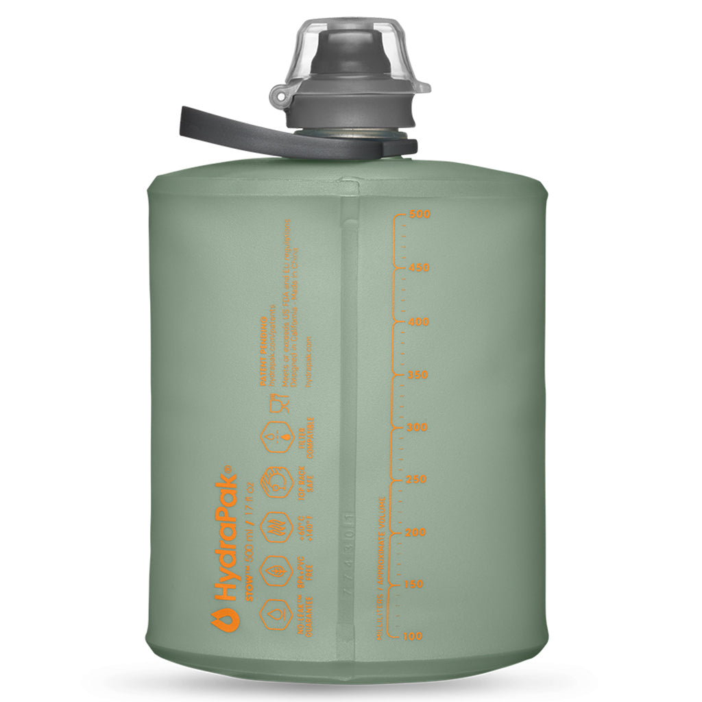 Hydrapak Stow Flexible Bottle-Sutro Green (500ml)