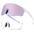Kapvoe X93 Interchangeable Lower Frame Sunglasses (Purple/White)