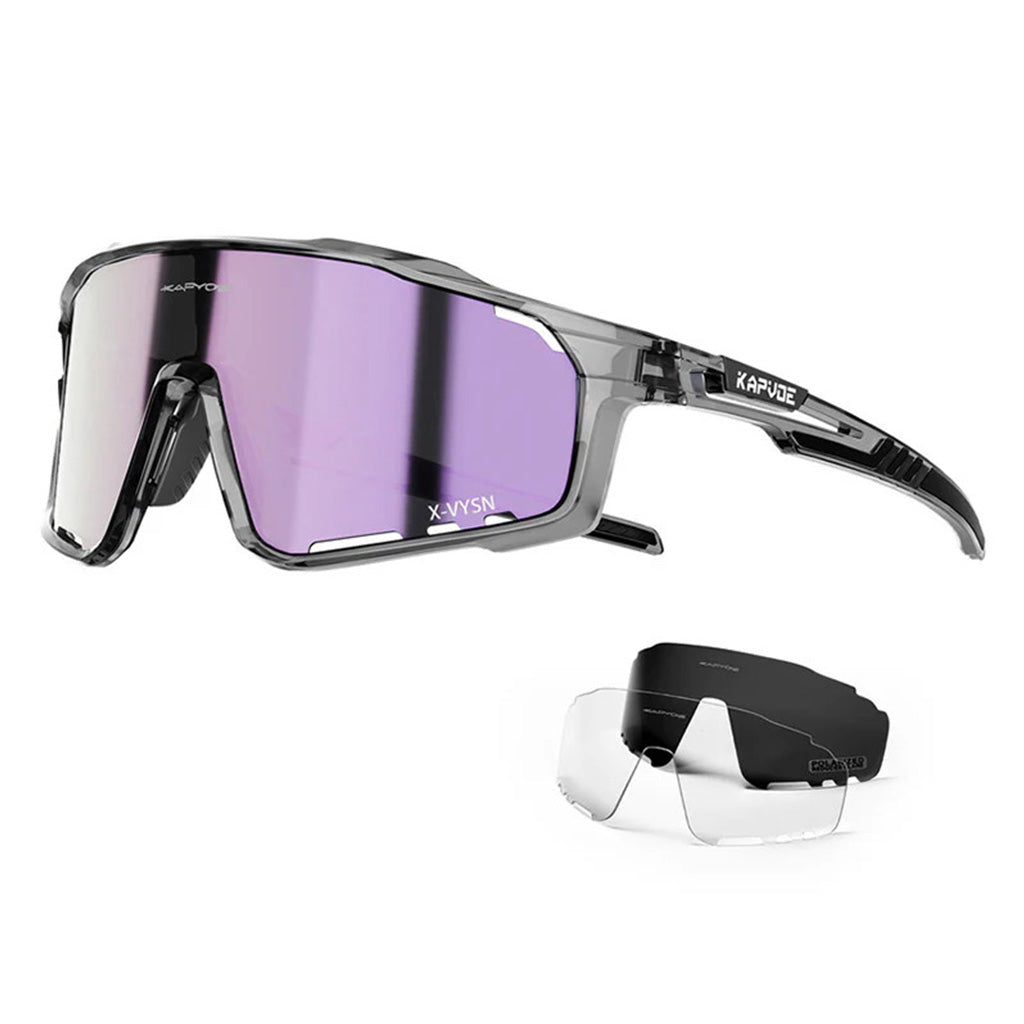 Kapvoe X76 Sports Sunglasses (Purple/Black)