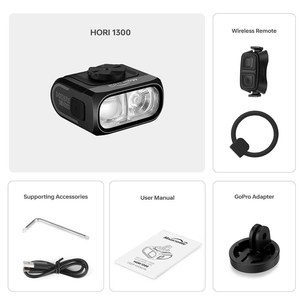 Magicshine HORI 1300 Dual Mounted Front Light (1300 Lumens)