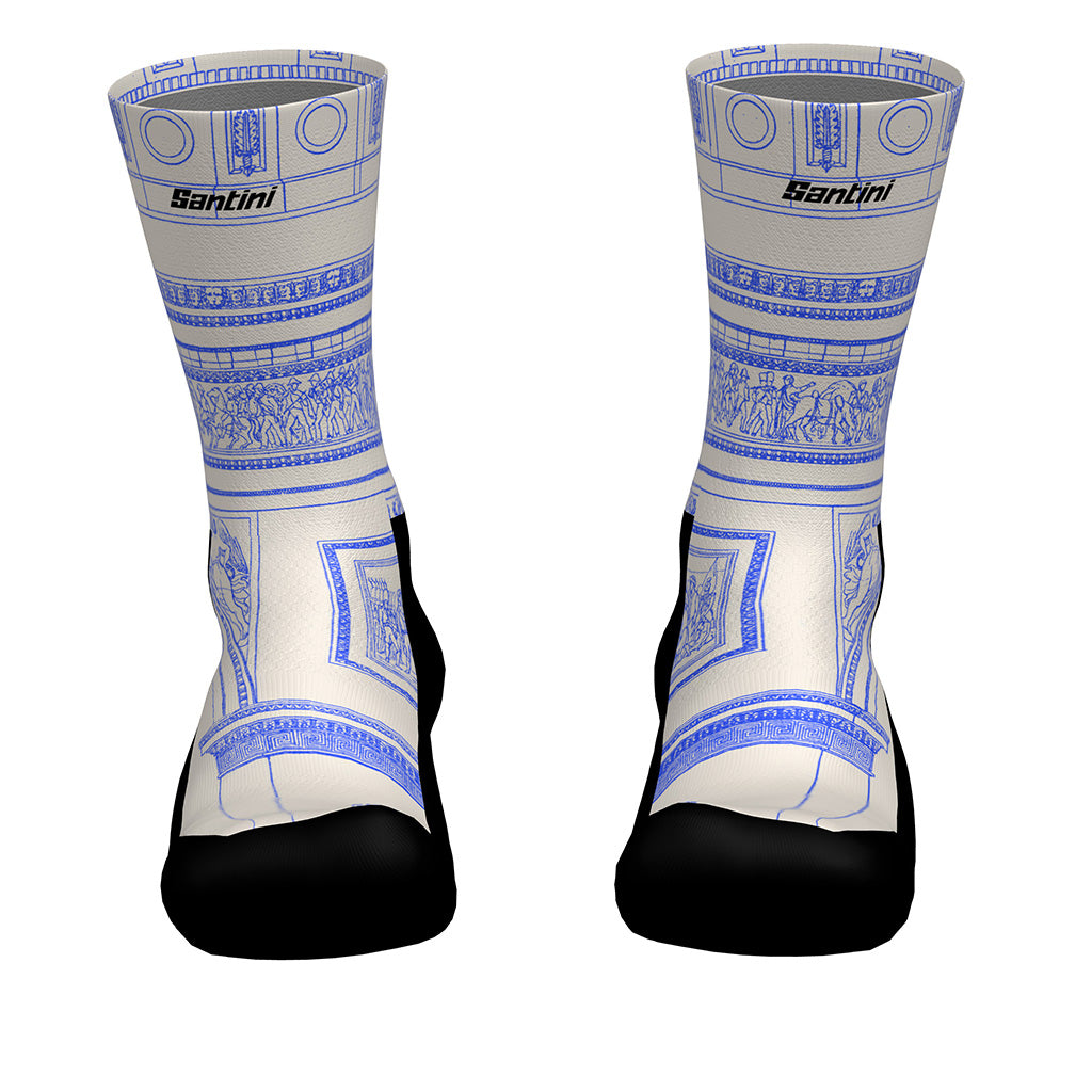 Santini Tour De France Arrivee Arc De Triomphe Socks (Print)