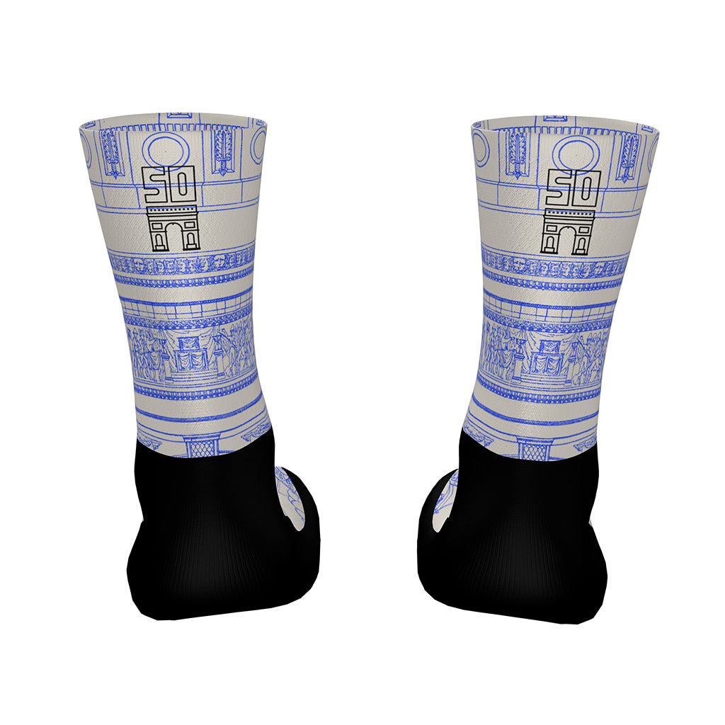 Santini Tour De France Arrivee Arc De Triomphe Socks (Print)