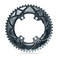 Absolute Black Round Road Chainring 2X 110/4 Shimano 9100/8000 (50T/52T/53T)-Black