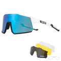 Kapvoe KE9022 Multi-Lens Sports Sunglasses (Blue/White)