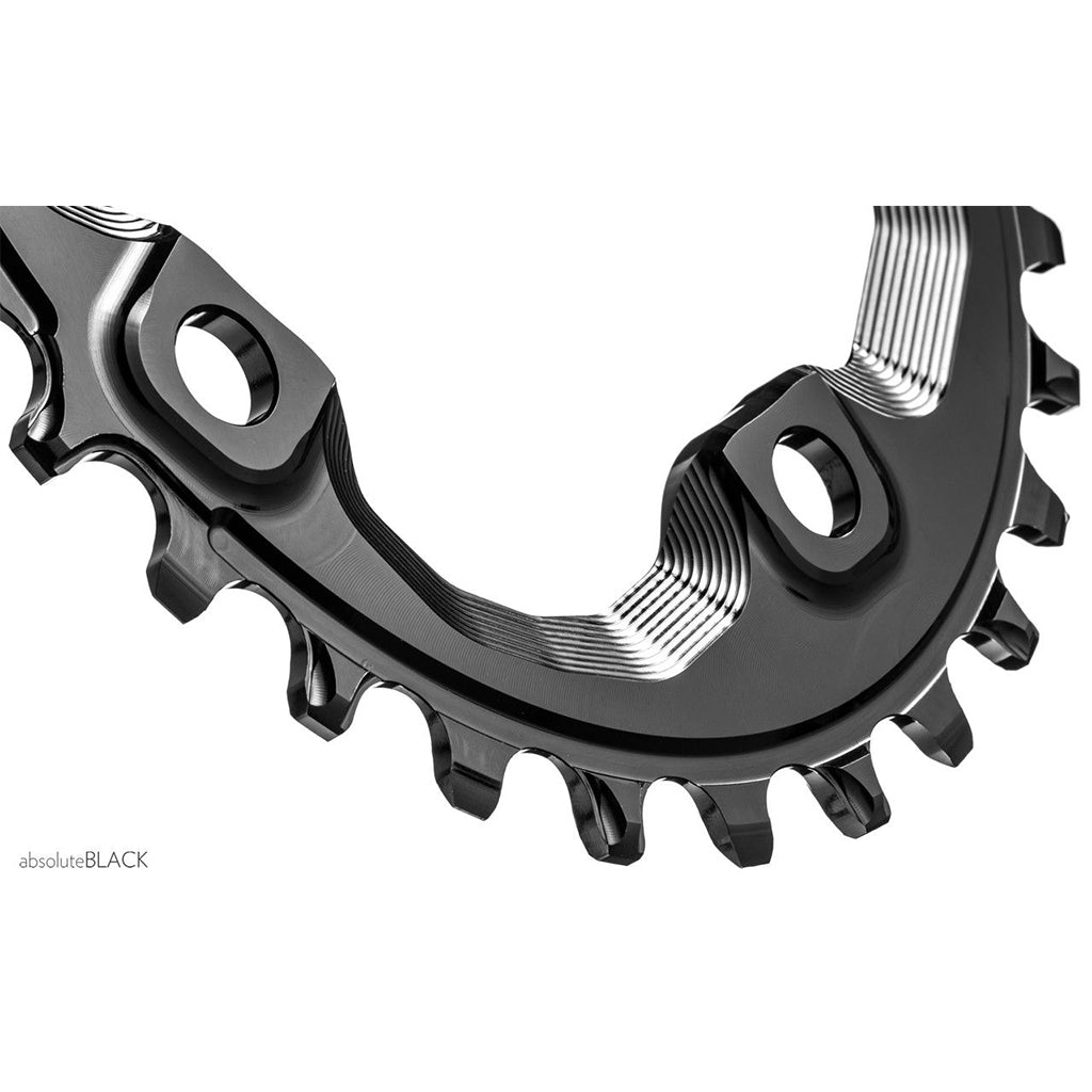 Absolute Black Oval MTB Chainring 1X Shimano 96BCD XT M8000 (Black)