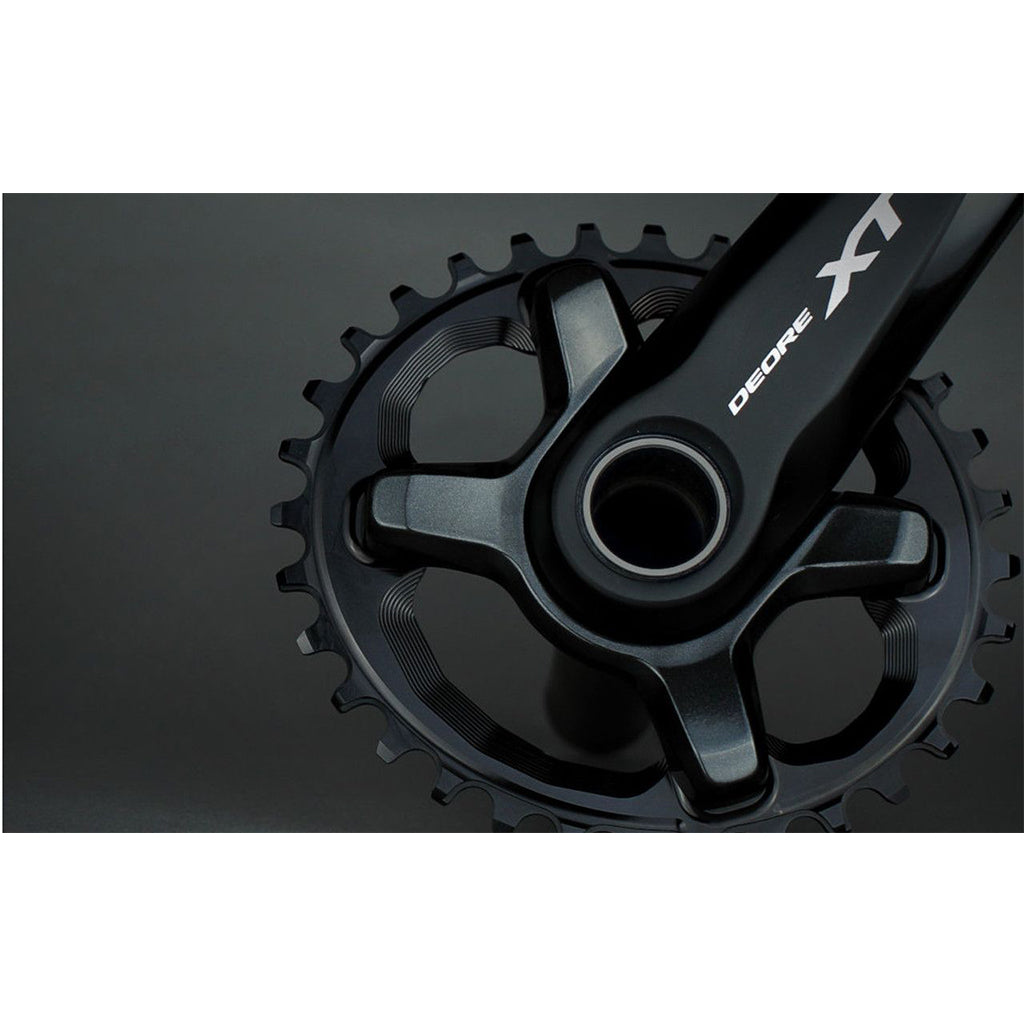 Absolute Black Oval MTB Chainring 1X Shimano 96BCD XT M8000 (Black)