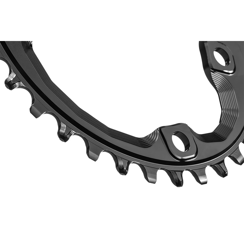 Absolute Black Oval MTB Chainring 1X Shimano 96BCD XT M8000 HG + 12-Speed (Black)