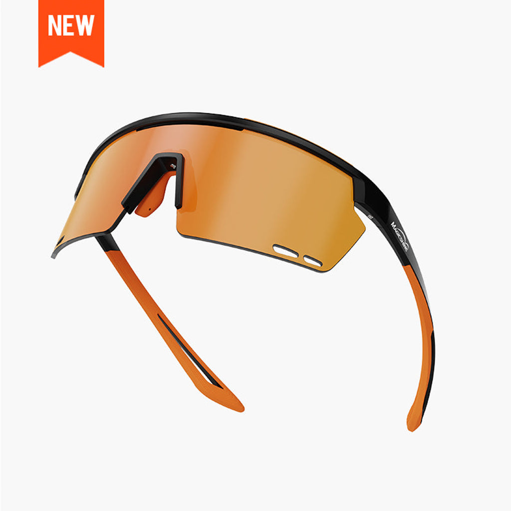 Magicshine Rouler Classic Sports Sunglasses (Black/Orange)