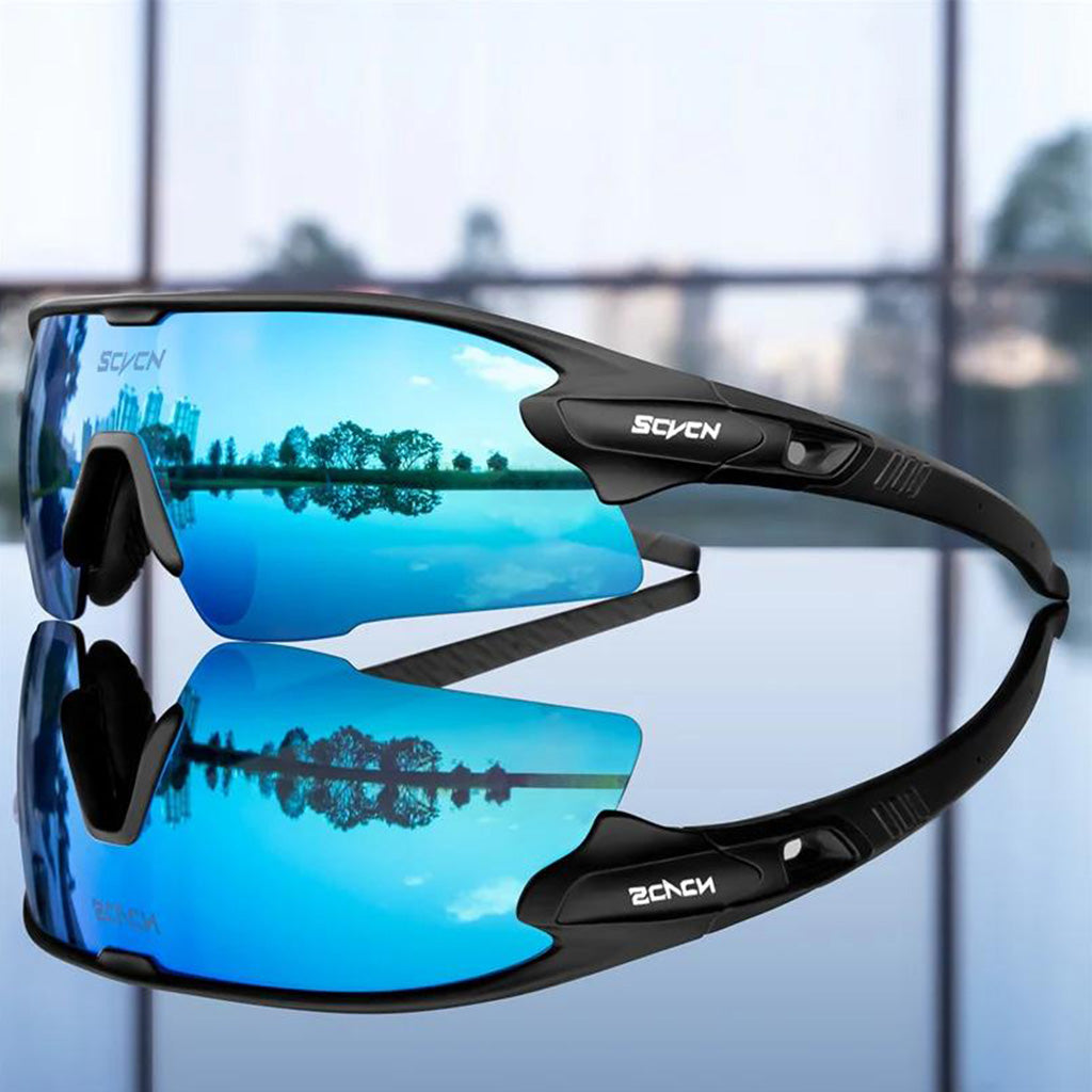 SCVCN S2 Sports Sunglasses (Blue/Black)