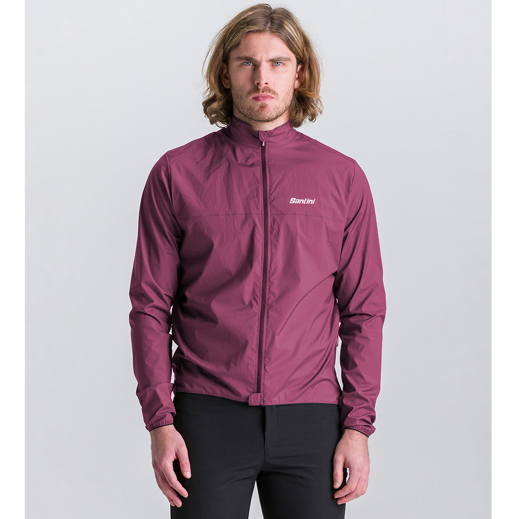 Santini Ventus Wind Jacket (Burgundy)