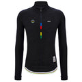 Santini UCI World Champion Mondo Long Sleeve Unisex Jersey (Black)