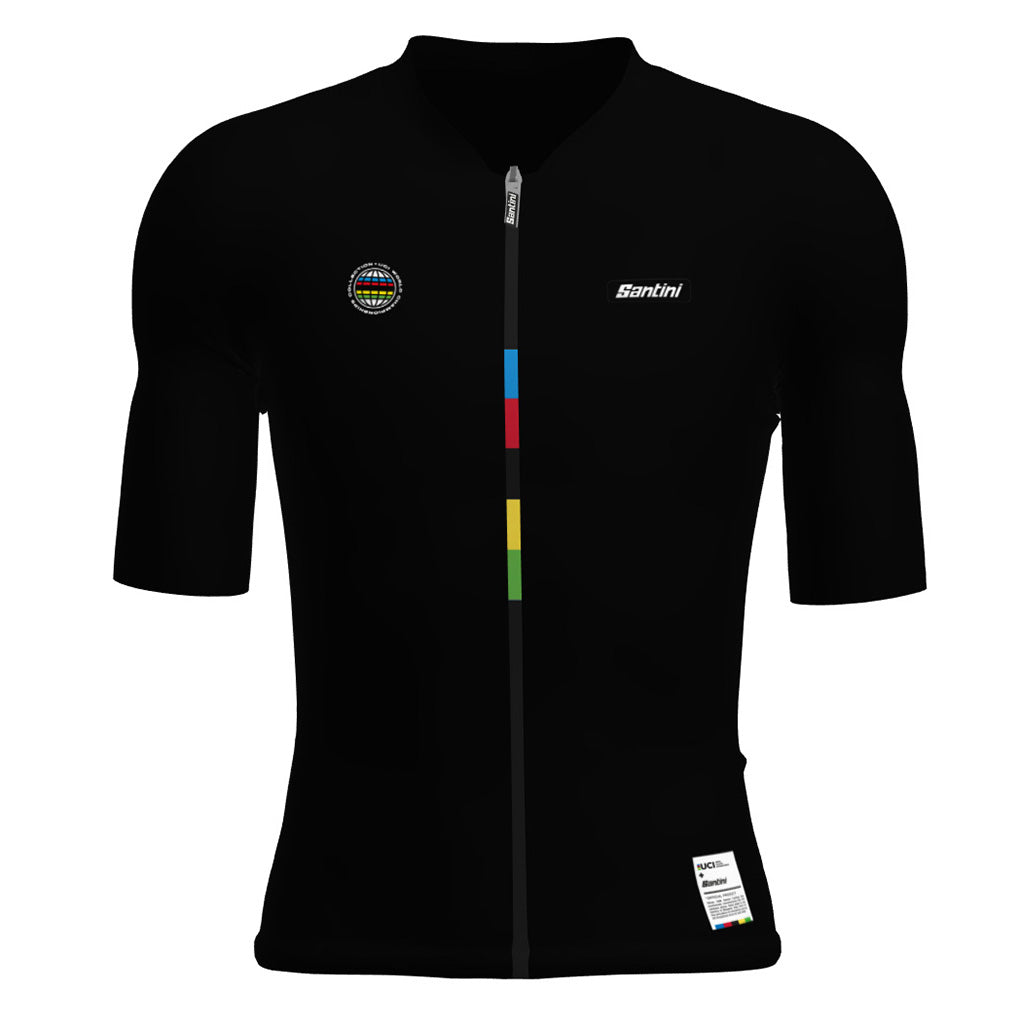 Santini UCI World Champion Mondo Unisex Jersey (Black)