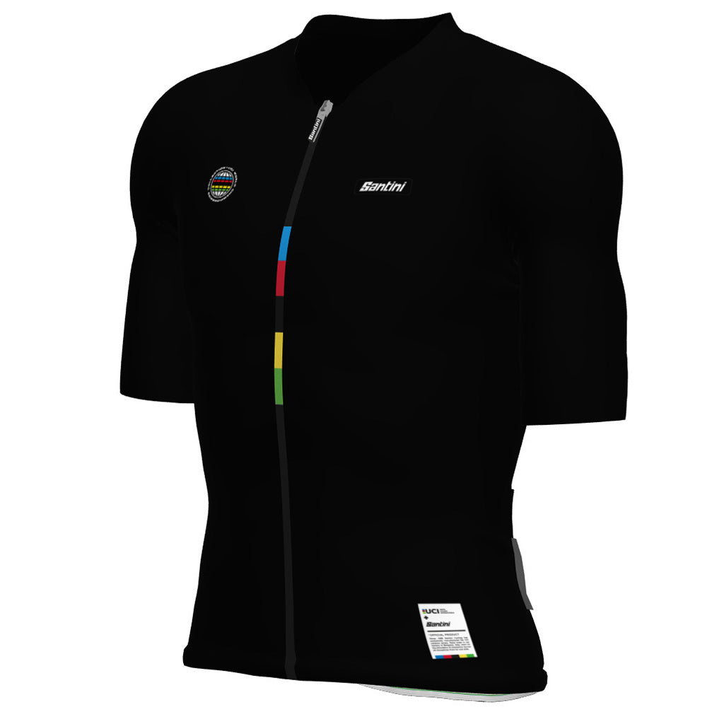 Santini UCI World Champion Mondo Unisex Jersey (Black)