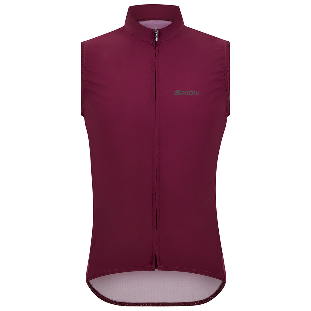 Santini Ready To Ride Unisex Wind Vest (Burgundy)