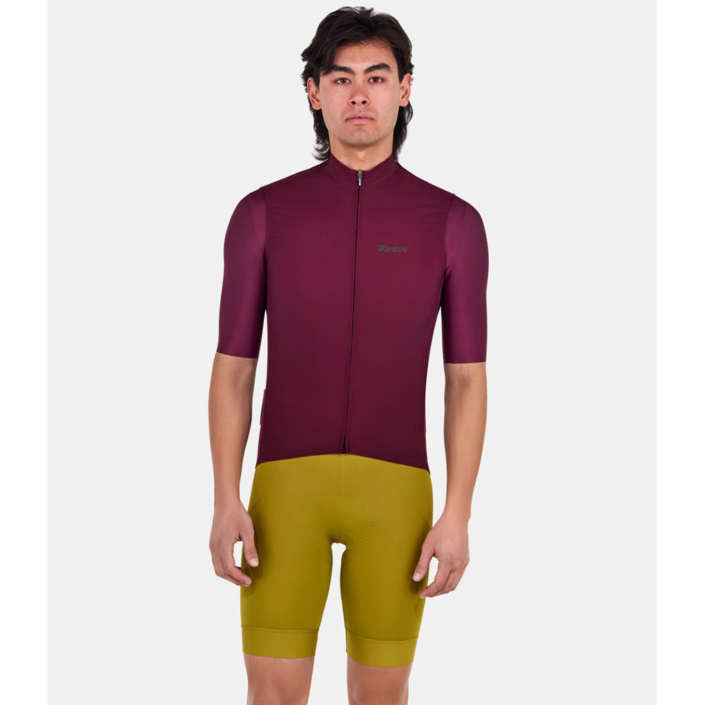 Santini Ready To Ride Unisex Wind Vest (Burgundy)