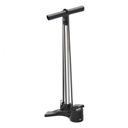 Lezyne Macro Drive Digital Floor Pump (Dual Valve)-Silver