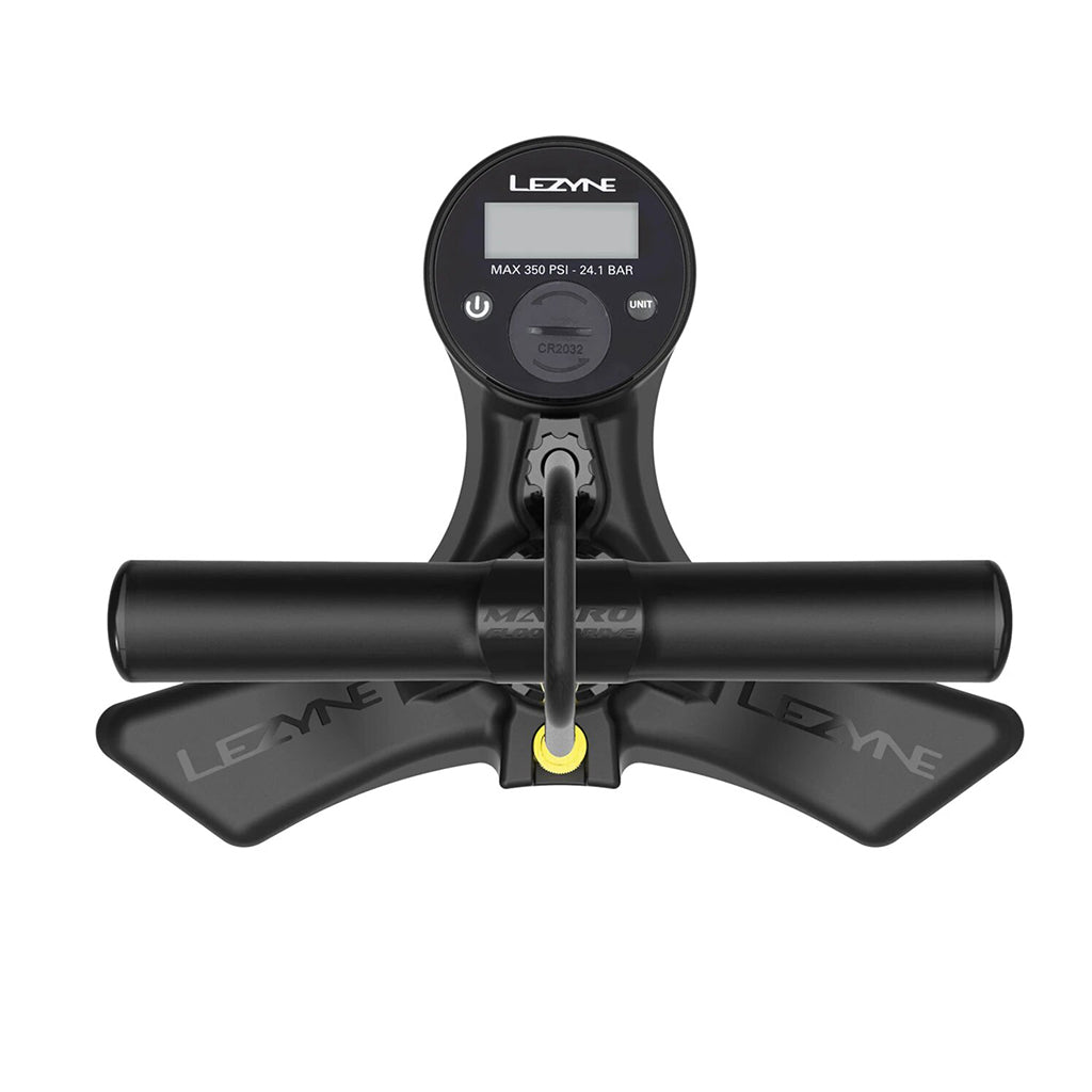 Lezyne Macro Drive Digital Floor Pump (Dual Valve)-Silver