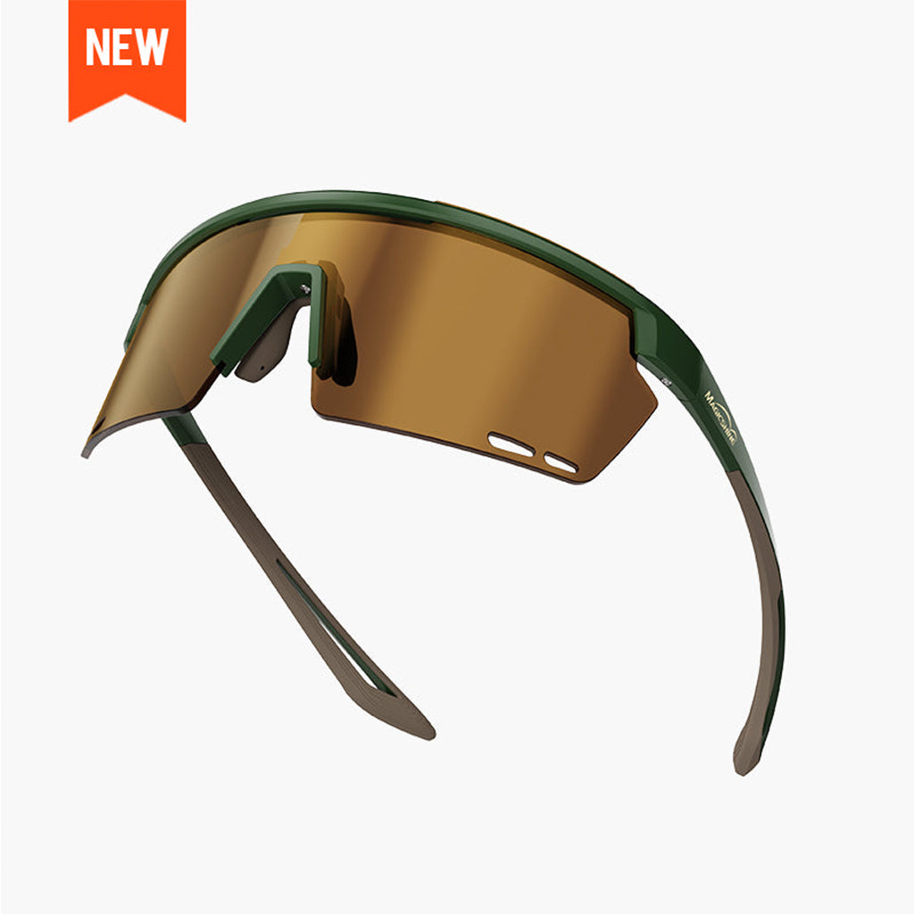 Magicshine Rouler Classic Sports Sunglasses (Green/Brown)