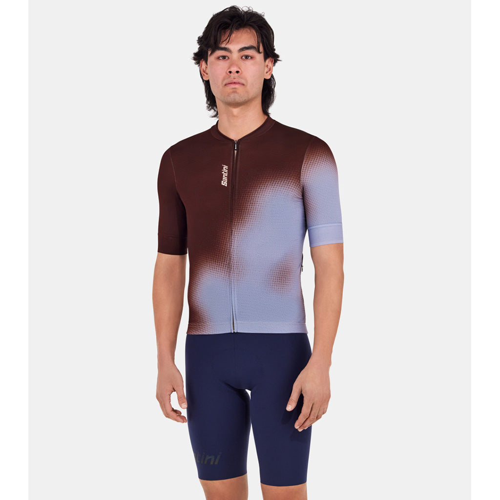 Santini Spot Jersey (Brown/Blue)