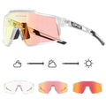 Kapvoe KE9022 Coloured Photochromic Sunglasses (Red/Clear)