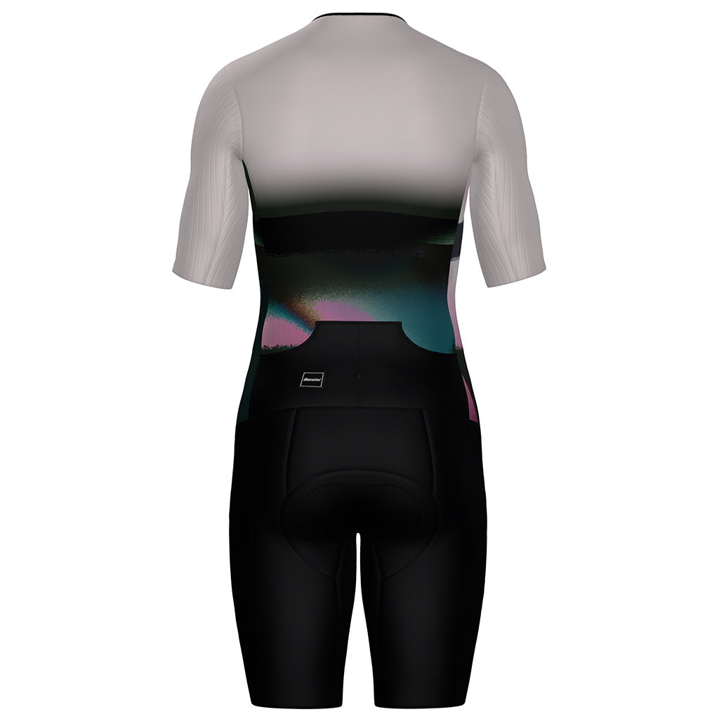 Santini Viper Long Distance Trisuit (Short Sleeve) (Black)