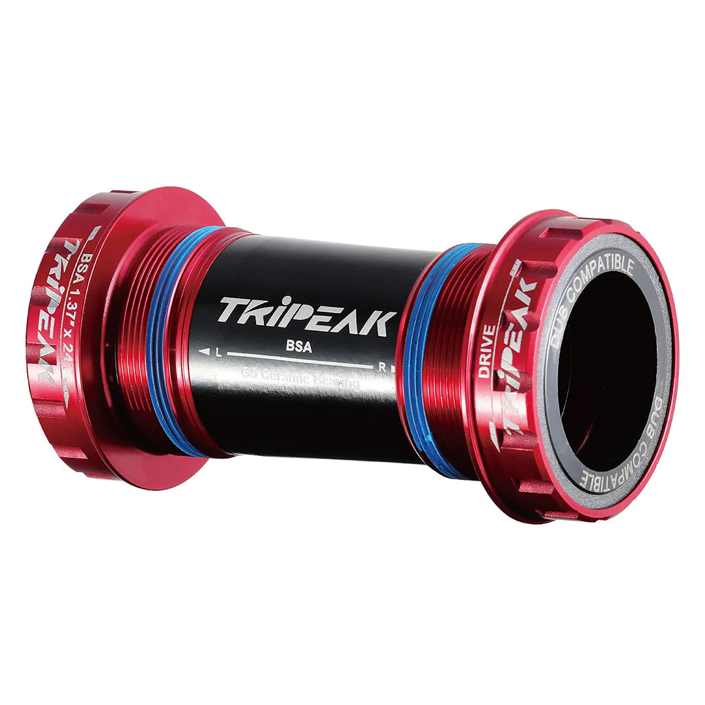 Tripeak BSA Threaded Bottom Bracket Ceramic 3-in-1 Shimano/SRAM/Rotor-Road (68mm) (Red)