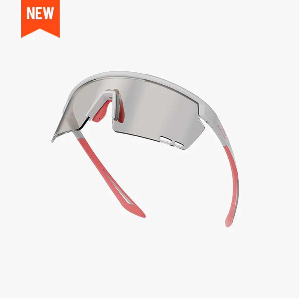 Magicshine Rouler Photochromic Sports Sunglasses (White/Pink)