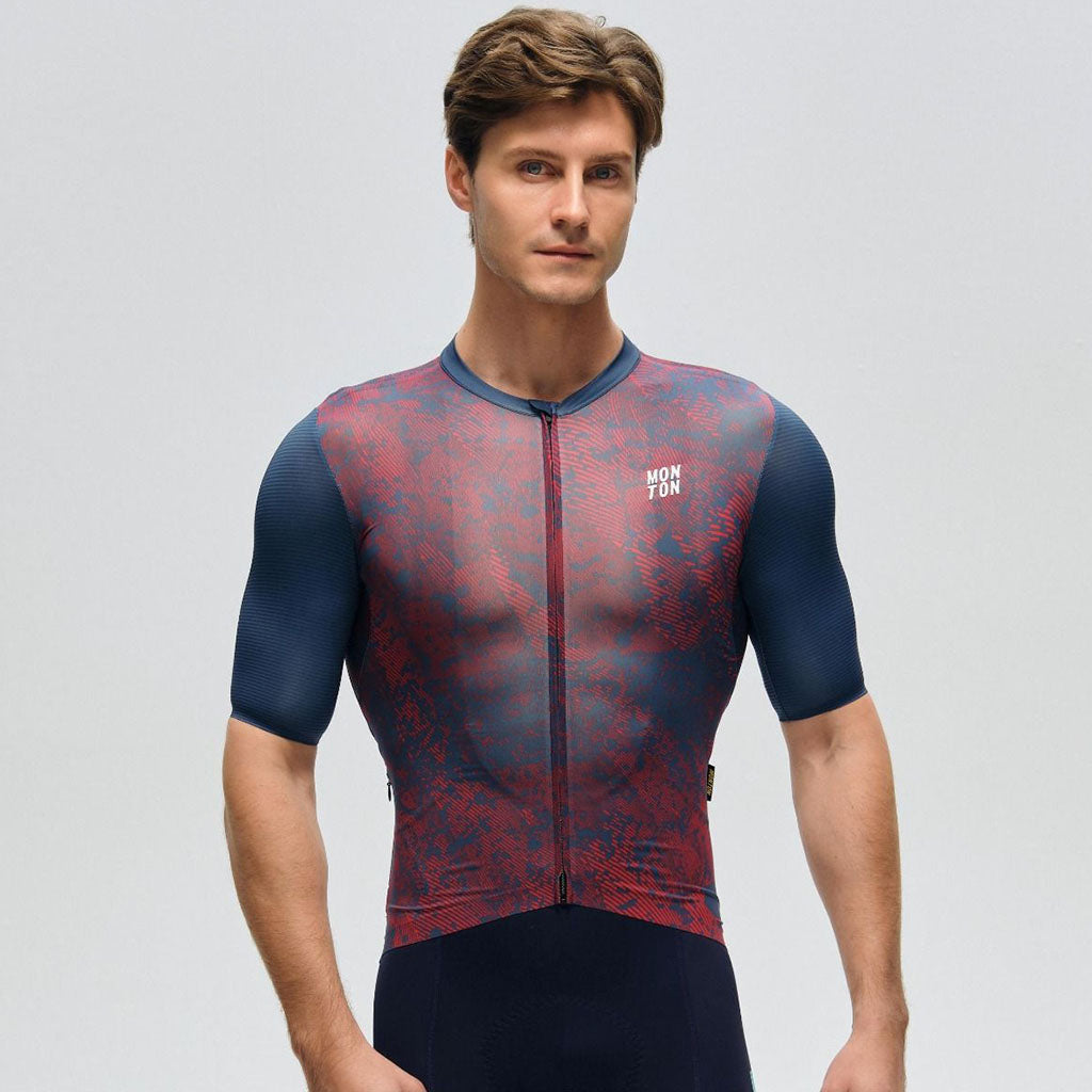 Monton Topography Jersey (Crimson Navy)