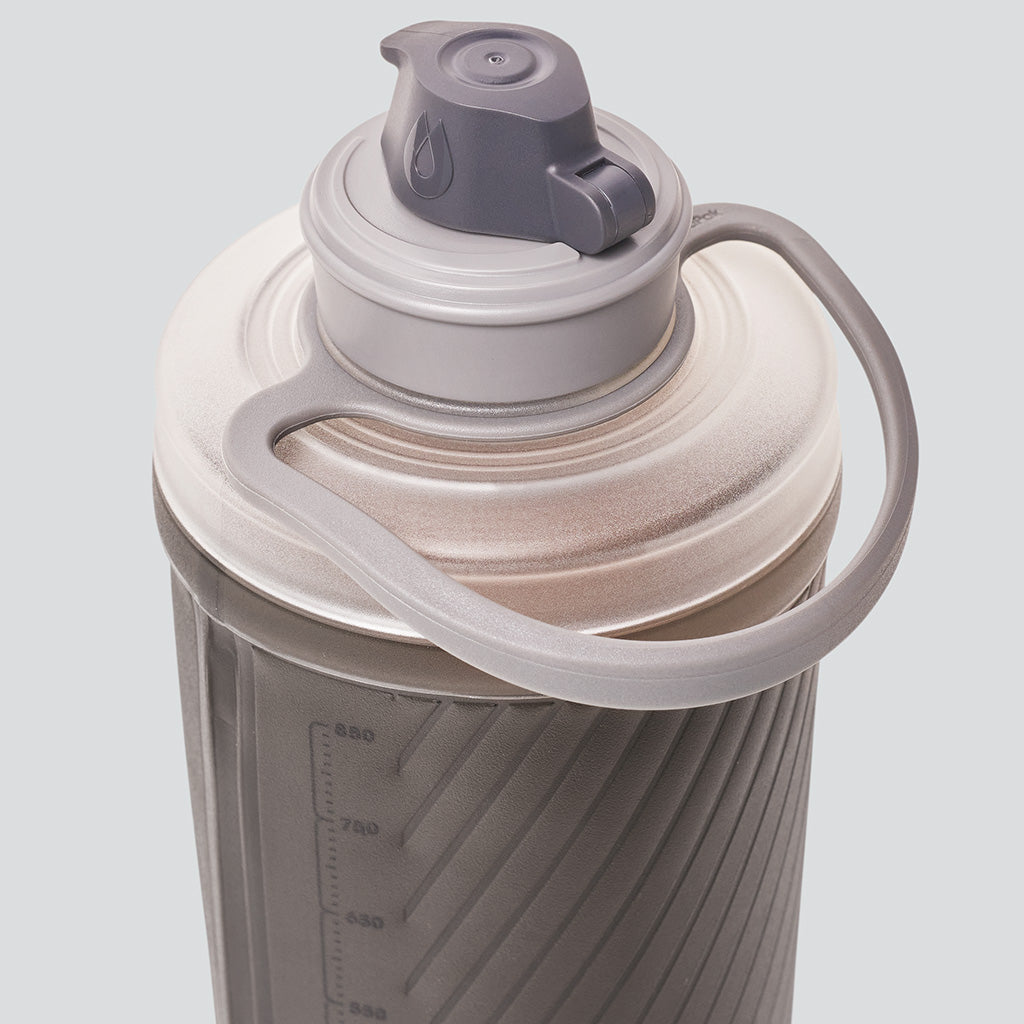 Hydrapak Flux Flexible Bottle-Mammoth Grey (1 Ltr)