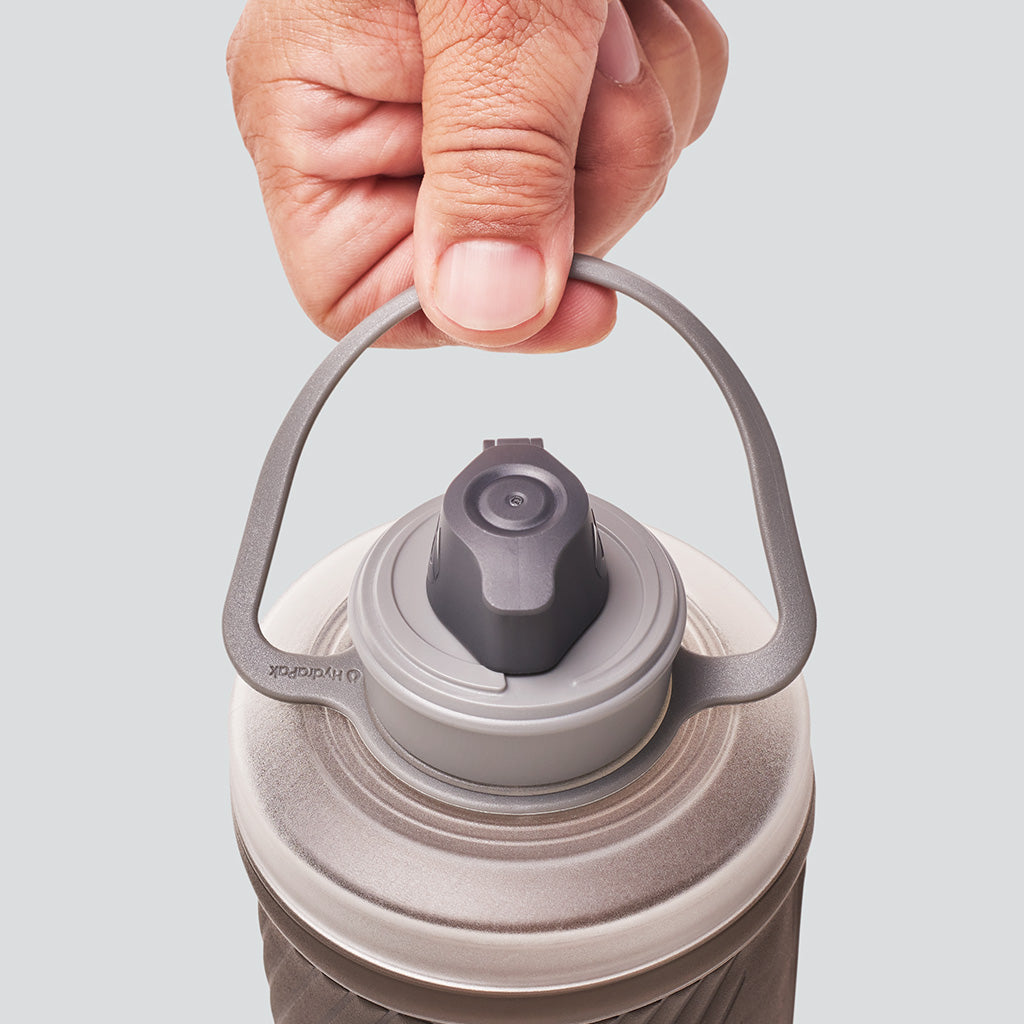 Hydrapak Flux Flexible Bottle-Mammoth Grey (1 Ltr)