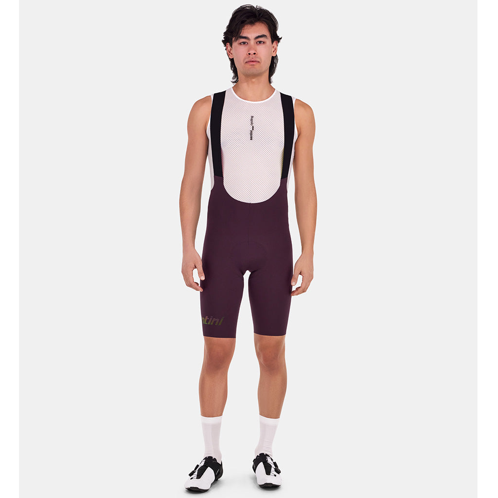 Santini Unico Edge Bibshorts (Burgundy)