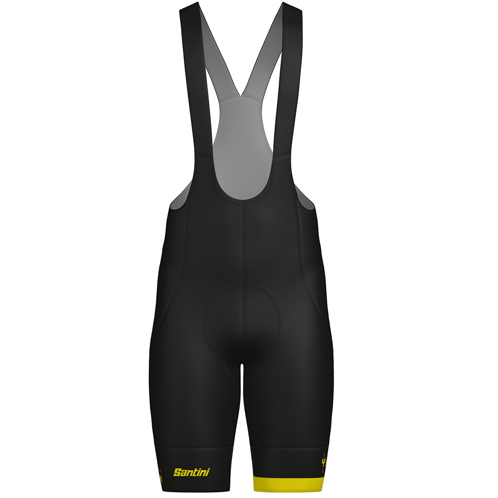 Santini Maillot Jaune Col De La Madeleine Bibshorts (Black)