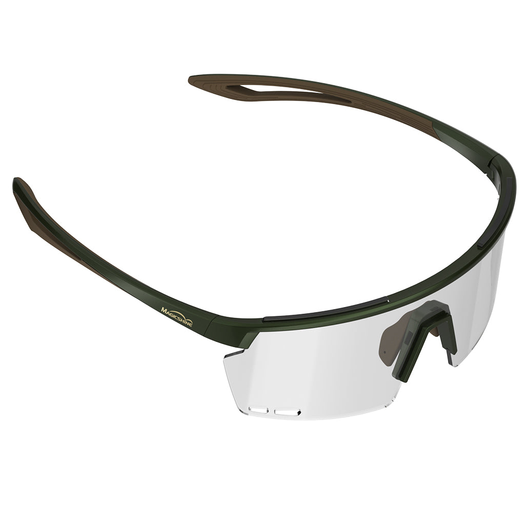 Magicshine Rouler Photochromic Sports Sunglasses (Green/Brown)