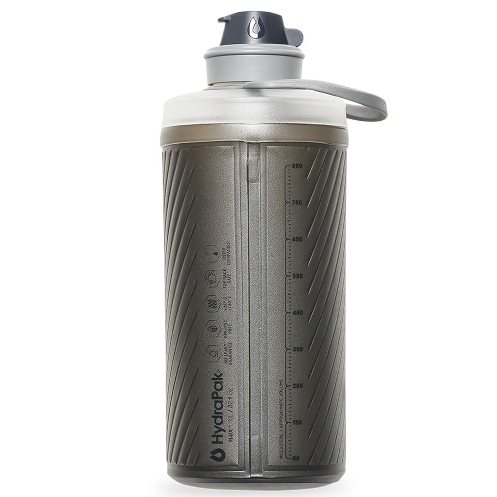 Hydrapak Flux Flexible Bottle-Mammoth Grey (1 Ltr)