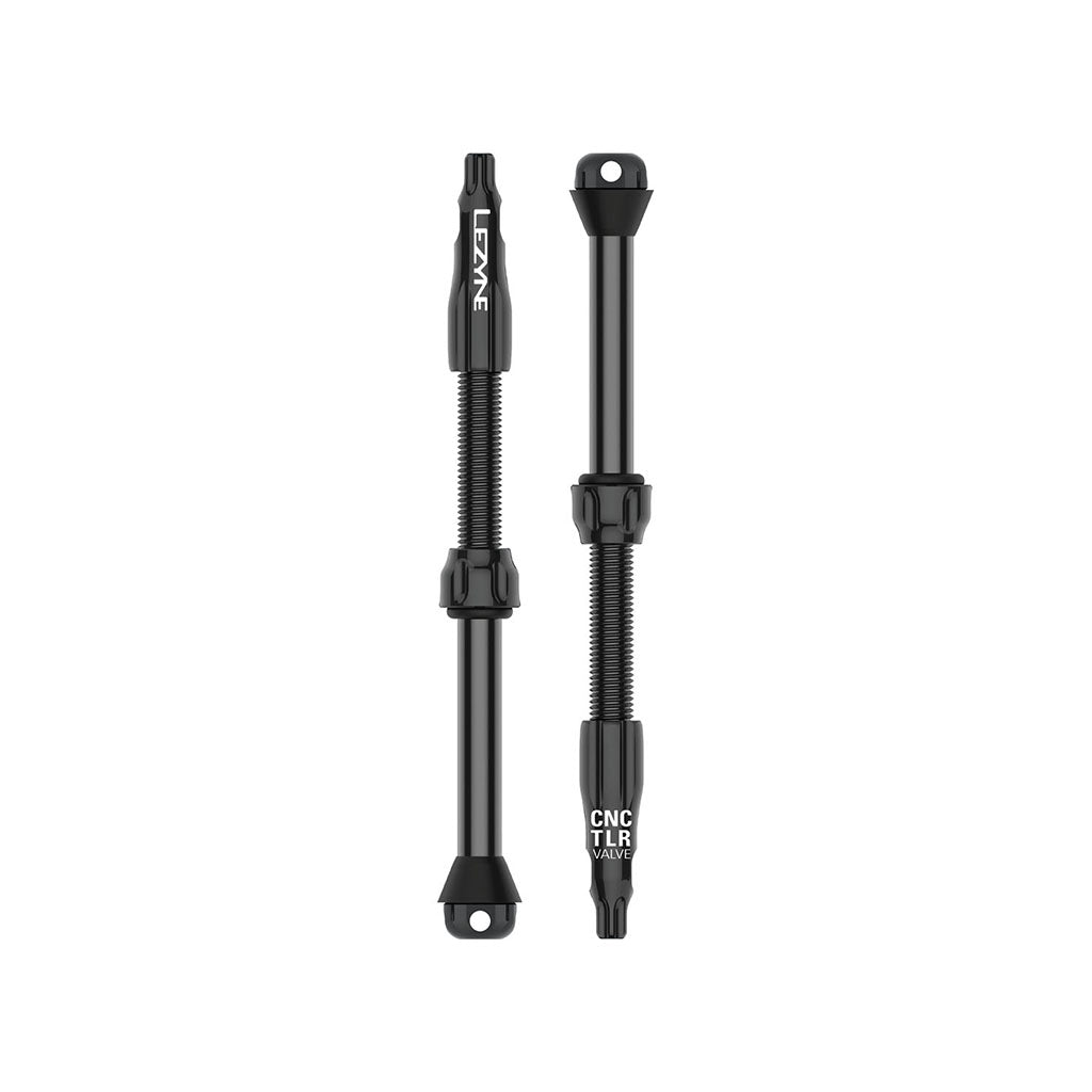Lezyne CNC TLR Tubeless Valve Pro - Black 80mm (Pack Of 2)