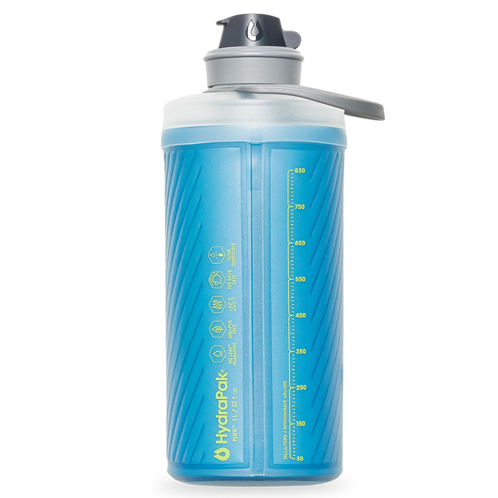 Hydrapak Flux Flexible Bottle-Tahoe Blue (1 Ltr)