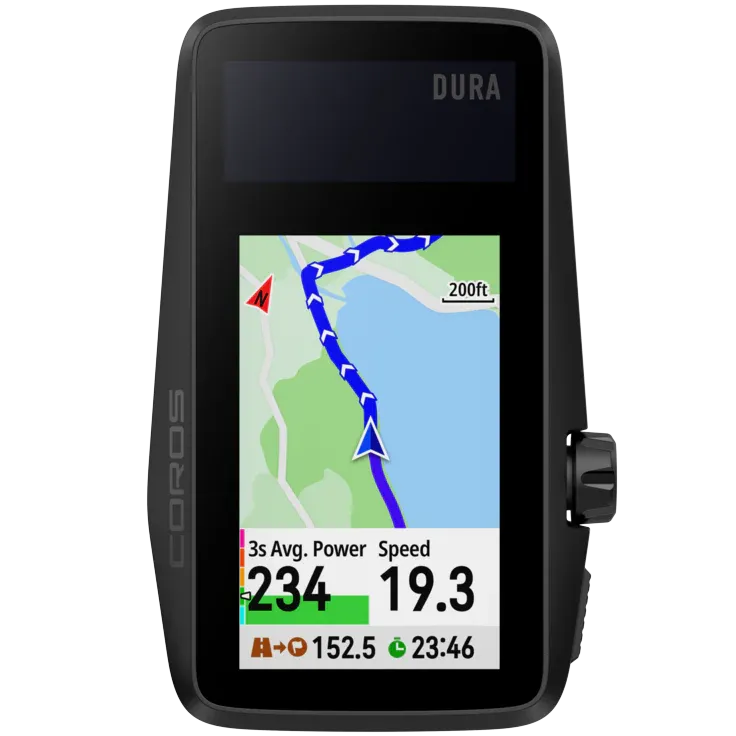 Coros Dura Solar GPS Bike Computer (Black)