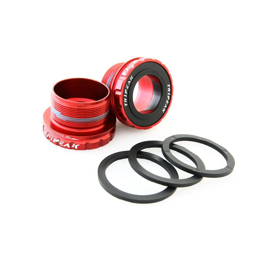 Tripeak BSA Threaded Bottom Bracket Shimano MTB (73mm) (Red)