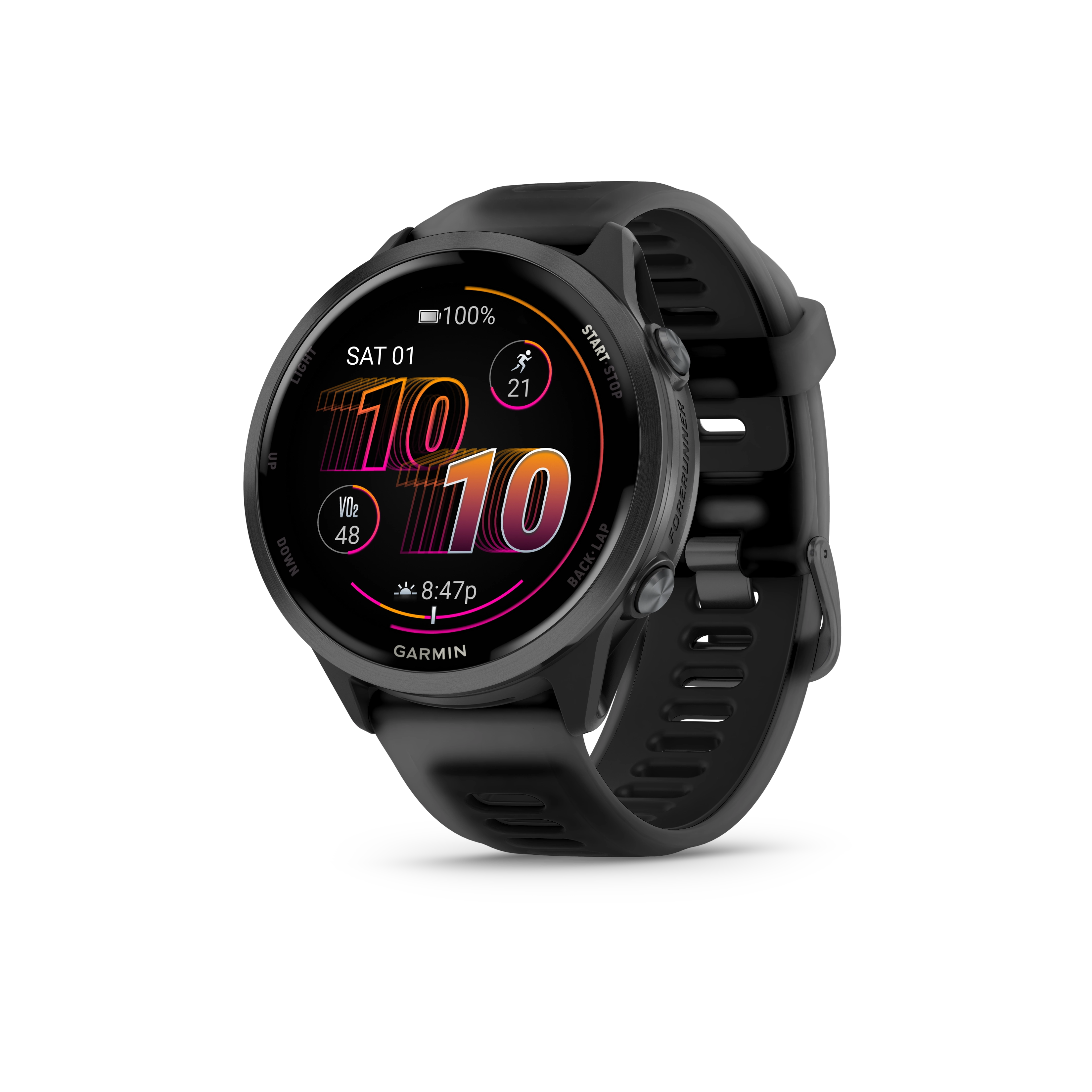 Garmin Forerunner 570 Smart Watch (Slate Gray Aluminum/Translucent Black/Black Band)