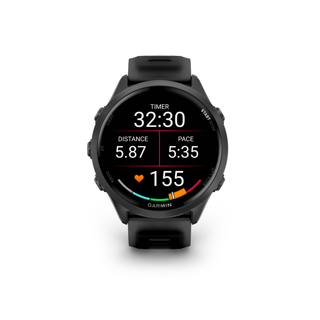 Garmin Forerunner 570 Smart Watch (Slate Gray Aluminum/Translucent Black/Black Band)