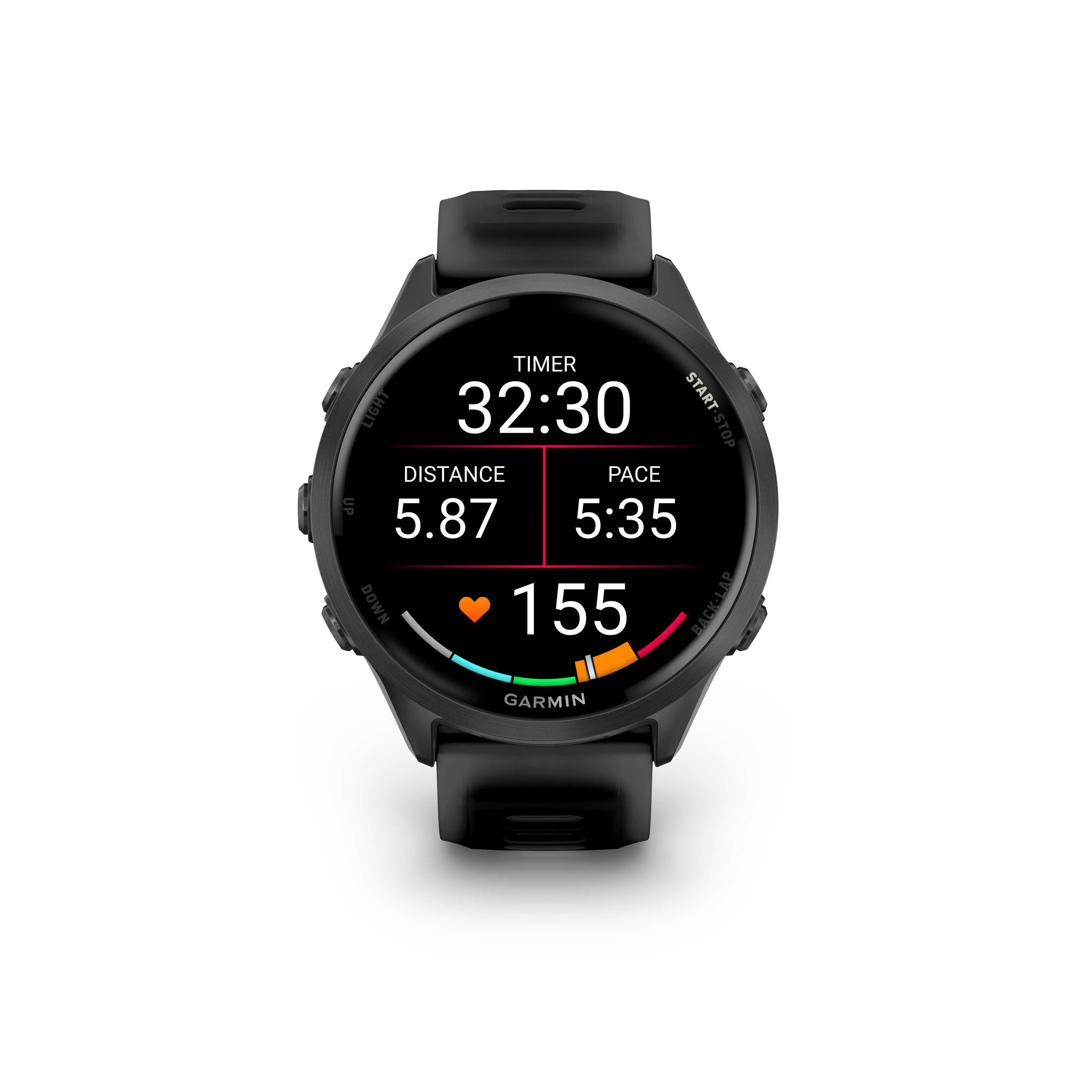 Garmin Forerunner 570 Smart Watch (Slate Gray Aluminum/Translucent Black/Black Band)